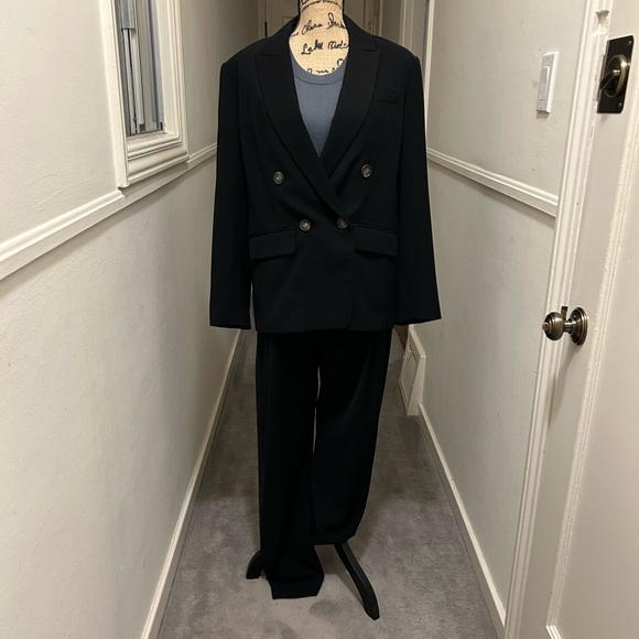 Vince Black Double-breasted Pants Suit - 6/8
